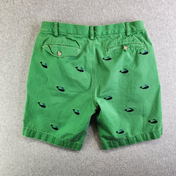 Polo Ralph Lauren Shorts Mens 34 Green Whale Print Vintage Nautical Sea Ocean - Picture 13 of 14